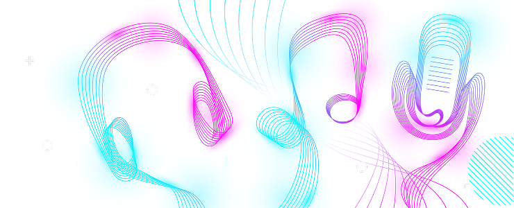 Abstract flowing audio waves